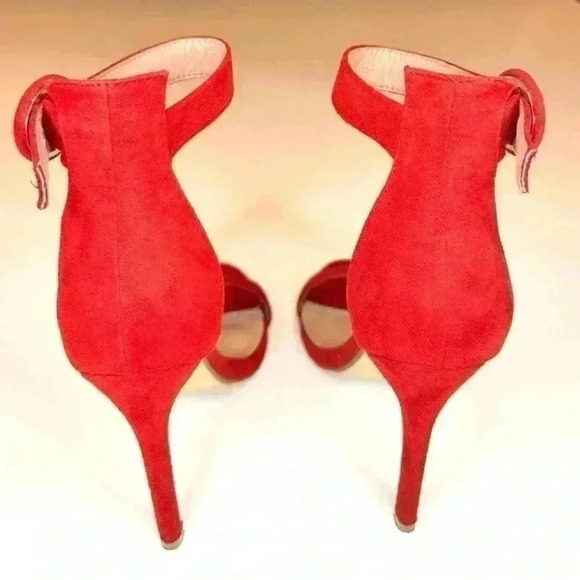 Shoe Land Womens - Ankle Strap Rounded Buckle Open Toe Stiletto Heel Size 7.5 - Picture 8 of 8